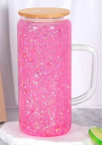 20 Oz Glass Coffee Mug with Handle