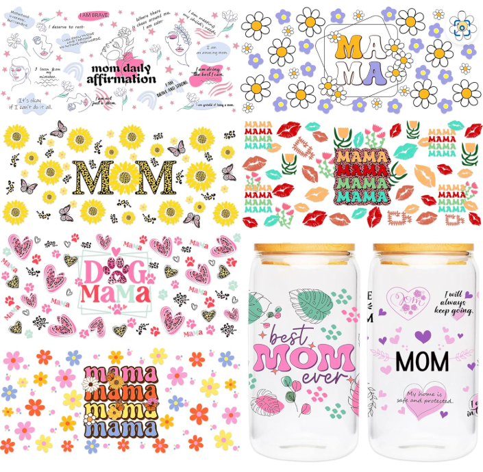 Mom Self Affirmation, Inspirational Quote, Sunflower, Red Lips, Heart, Daisy, Monstera Design, Creative Gifts